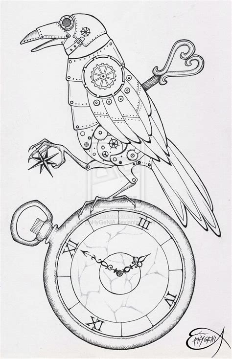 Steampunk Clockwork Octopus | Steampunk art drawing, Steampunk drawing ...