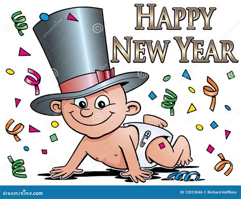 New Year Baby stock illustration. Illustration of celebrations - 12013046