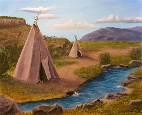 Tipi Painting at PaintingValley.com | Explore collection of Tipi Painting