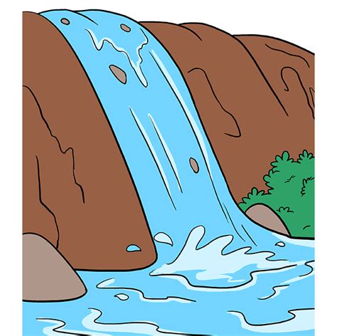 Simple Waterfall Drawing