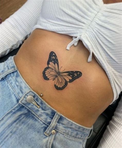 Butterfly Stomach Tattoos