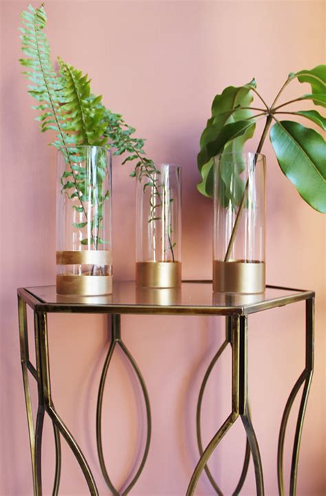 DIY Metallic Dipped Vases Painted Glass Vases, Wooden Vase, Metal Vase ...