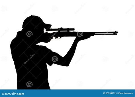 Silhouette Of A Young Man Shooting Stock Photo - Image of ball, ponytail: 26755152