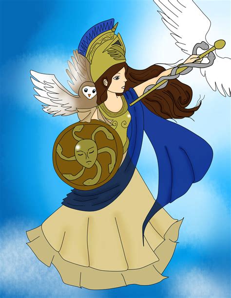 Athena, Goddess of Wisdom by KurenaiShizuru on DeviantArt