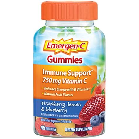 Emergen-C 750mg Vitamin C Gummies for Adults, Immune Support Gummies ...
