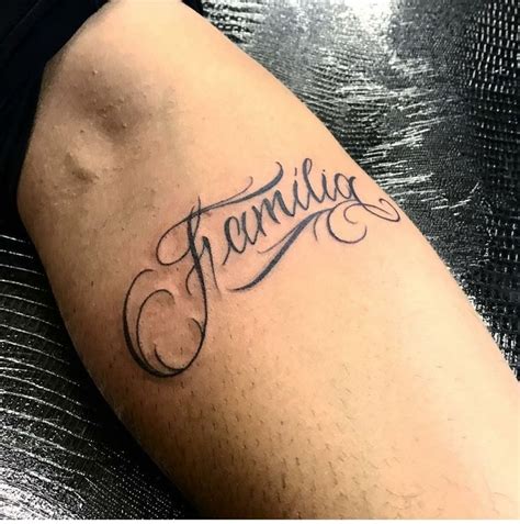 Family Tattoo with Cursive Lettering