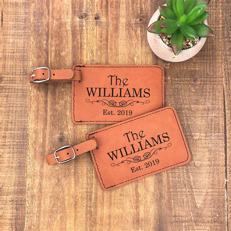 Personalized Luggage Tags Set of 2 Custom Luggage Tag | Etsy