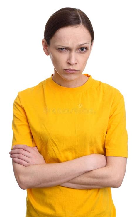 Seriously Angry Woman in Red Suit Attention You. Stock Photo - Image of fashion, hand: 110137052