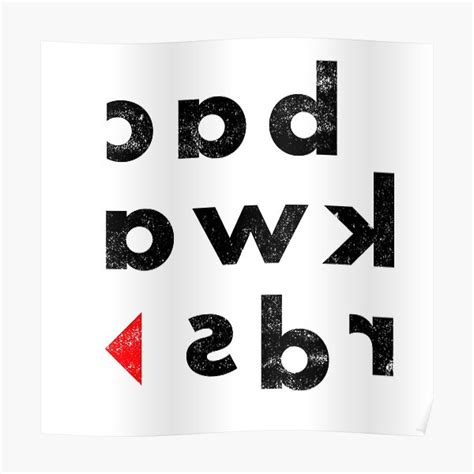 Backwards Text Posters | Redbubble