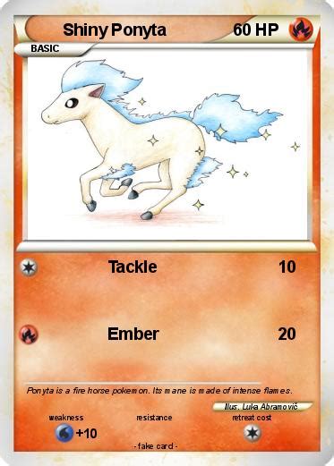 Pokémon Shiny Ponyta 3 3 - Tackle - My Pokemon Card