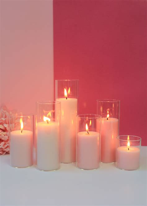 Pink Wedding Inspo - Pink Pillar Candles | Pink pillar candles, Pillar candles, Candle holders ...