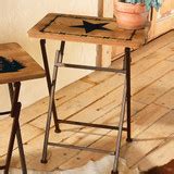 Rustic End Tables: Lone Star Folding Side/Tray Table | Lone Star ...