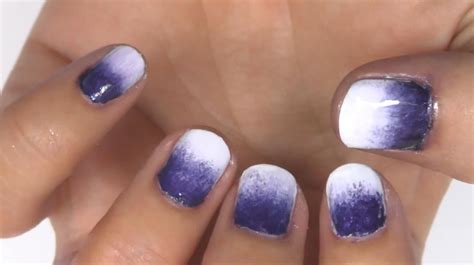 Purple Gradient Nail Art