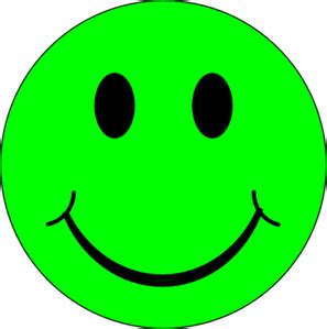 Smiling Green Face Clip Art