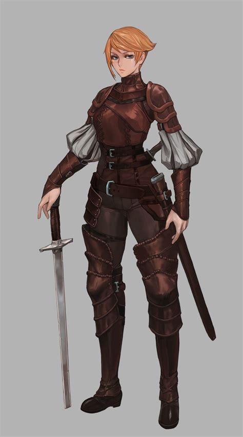 ArtStation - leather armor, Taemin Yoo | Character design, Leather ...