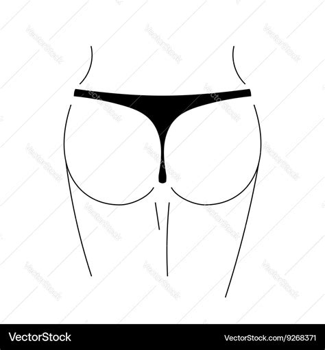 Sexy butt silhouette Royalty Free Vector Image