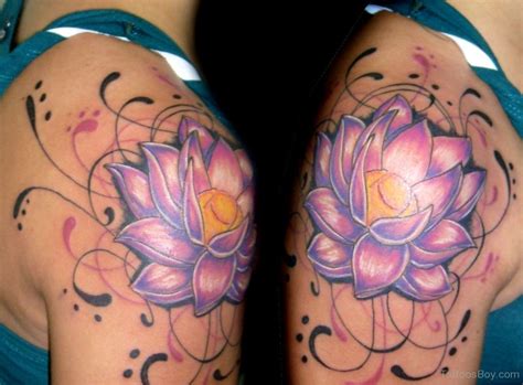 Blue Lotus Flower Tattoo On Shoulder | Tattoo Designs, Tattoo Pictures