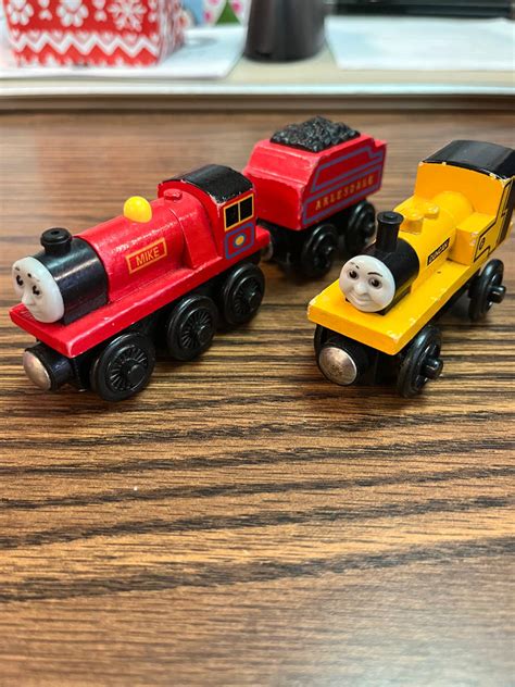 I finally got wooden railway Mike and Duncan by Brookszimmerman09 on DeviantArt