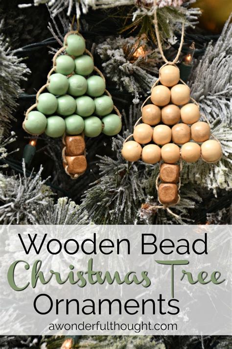 DIY Ornament | Wooden Bead Christmas Tree - A Wonderful Thought