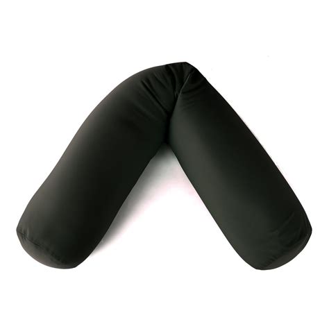 Squishy Deluxe Microbead Body Pillow with Removable Cover - Black