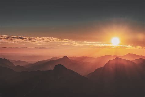 Mountain Sunrise Desktop Wallpaper