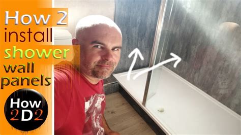 How to install shower wall boards Bathroom panels fitting splashback - YouTube
