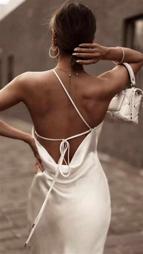 White silk dress🤍 | White silk dress, Fashion, Fashion outfits