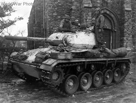 M24 Chaffee of the 18th Cavalry Squadron, 14th Cavalry Group at Petit Thier, Belgium February ...