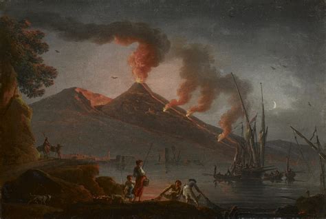 Eruption of Vesuvius, the Bay of Naples at Night | Jean-François Heim