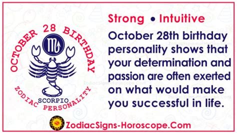 October 28 Zodiac (Scorpio) Horoscope Birthday Personality and Lucky Things | ZSH