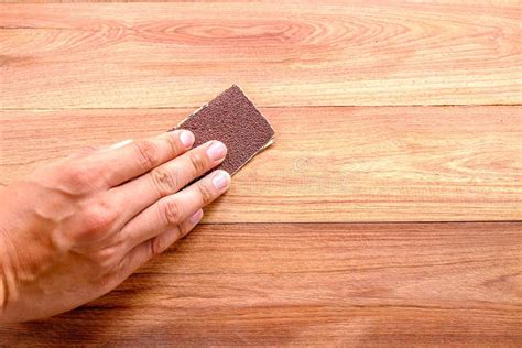 Sandpaper scrub wood stock photo. Image of craftsman - 126100088