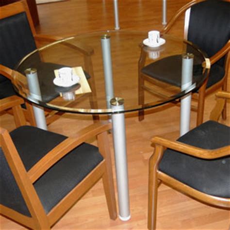 Round Glass Conference Table, Glass Office Table - OfficePope.com