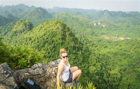 Hilary at top of Cat Ba National Park - Find Away Photography