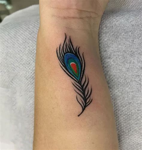 Peacock Feather Butterfly Tattoo