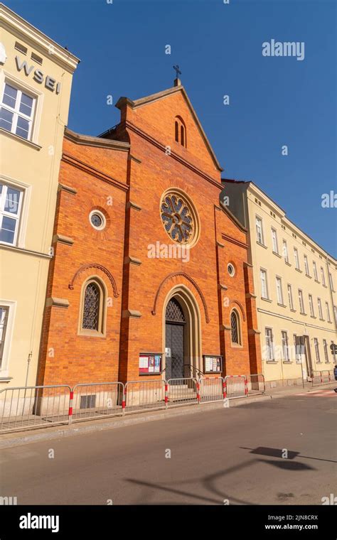 Krakow, Poland - 14 March, 2022: Church of St. Vincent de Paul in Krakow, a historic, neo-Gothic ...