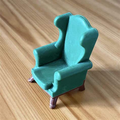 Vintage Playmobil Victorian Furniture Spare | Green High Back Accent Armchair | eBay