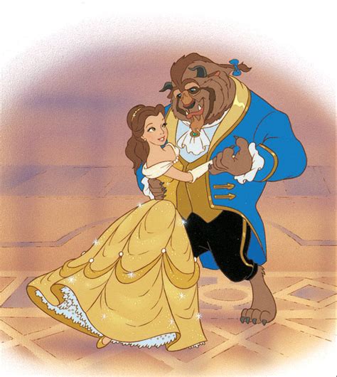 Beauty and the Beast- Belle and the Beast dancing in the ballroom ...