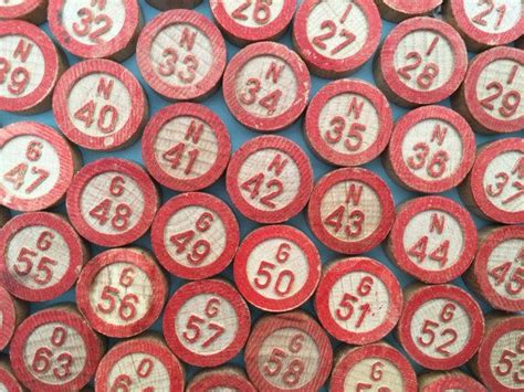 75 Bingo Numbers, Wooden Lotto Numbers, Vintage Bingo Markers - Etsy | Wooden numbers, Bingo ...