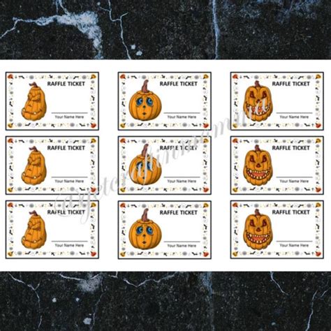 Halloween Raffle Tickets Party Printable Party Supplies | Etsy