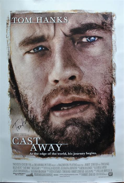 TOM HANKS CAST Away Signed Movie Poster 27x 40 | Etsy