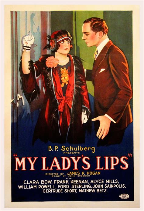 My Lady's Lips (1925) Clara Bow, William Powell - silent film poster ...