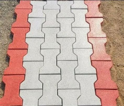 Grey,Red Interlock Paver I Shape Paving Blocks, For Pavement, Dimensions: 225 X175 X 60mm at Rs ...