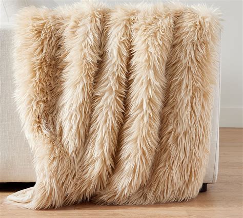 Luxe Faux Fur Throw | Pottery Barn