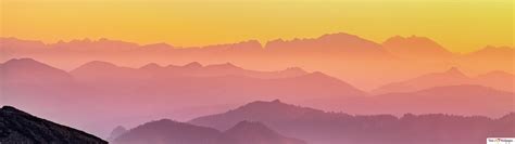 Silhouette of mountains 4K wallpaper download