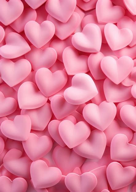 Premium Photo | White hearts on barbie pink background Valentines day Generative AI