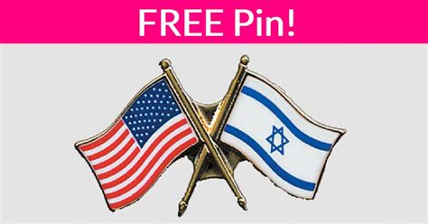 SUPER EASY! FREE U.S. – Israel Flag Pin by mail! – Free Samples By Mail