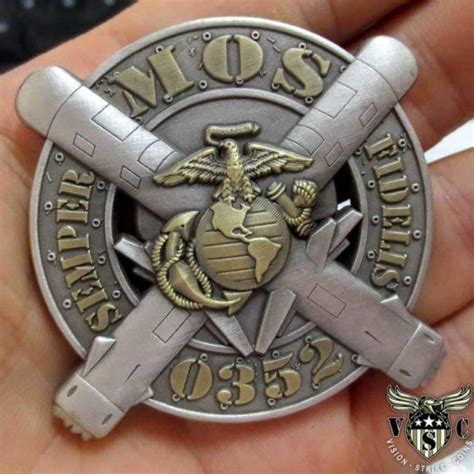 Anti-Tank Missileman 0352 MOS USMC Military Challenge Coin in 2022 | Military challenge coins ...