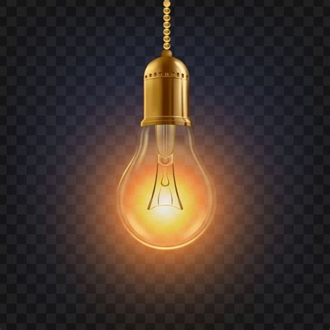 Bright light bulb hd transparent light bulb vector glowing bright light ...