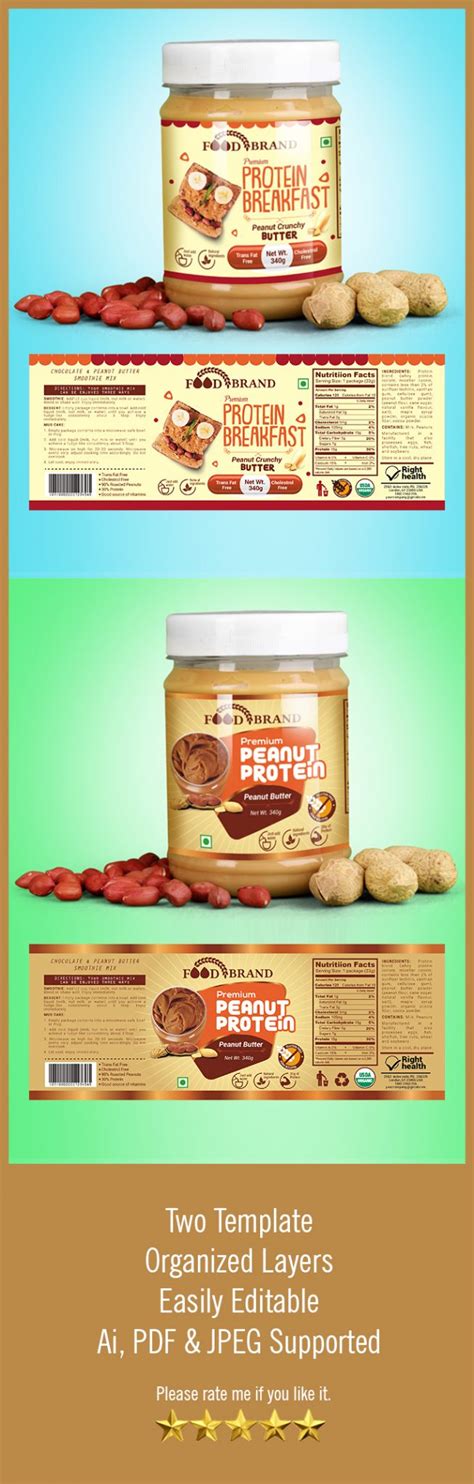 Peanut Butter Label Template Vol-123 Preview - Packaging Seller