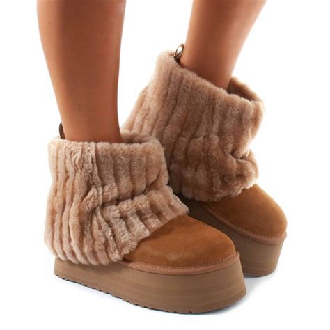 ugg platform mini sherpa boots | Ugg classic mini, Cute uggs, Fluffy boots